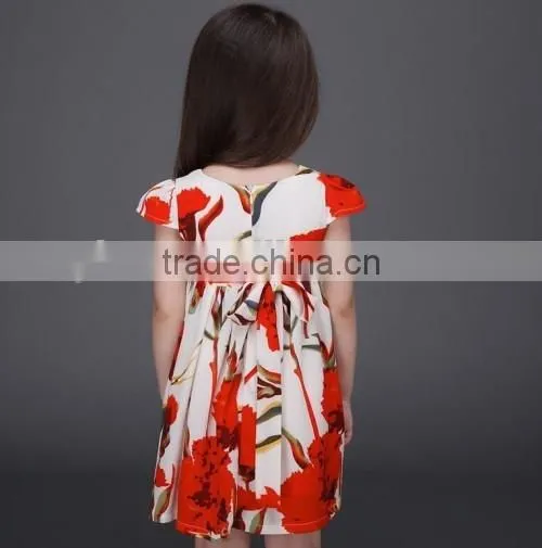 2016 new arrived sweet girls party dresses children factory direct stylish children summer midi dresses
