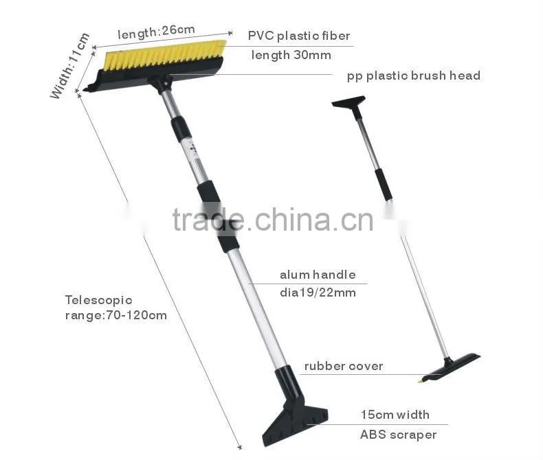 China BSCI 10" Car/Suv Snow Broom with Ice Scraper