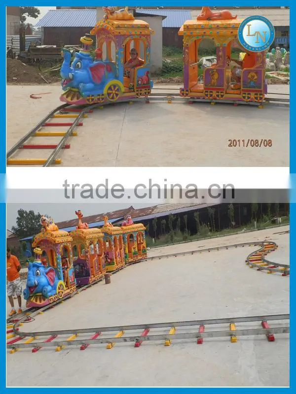 Hot Indoor Play Centre Equipment Electric Track Elephant Train For Sale