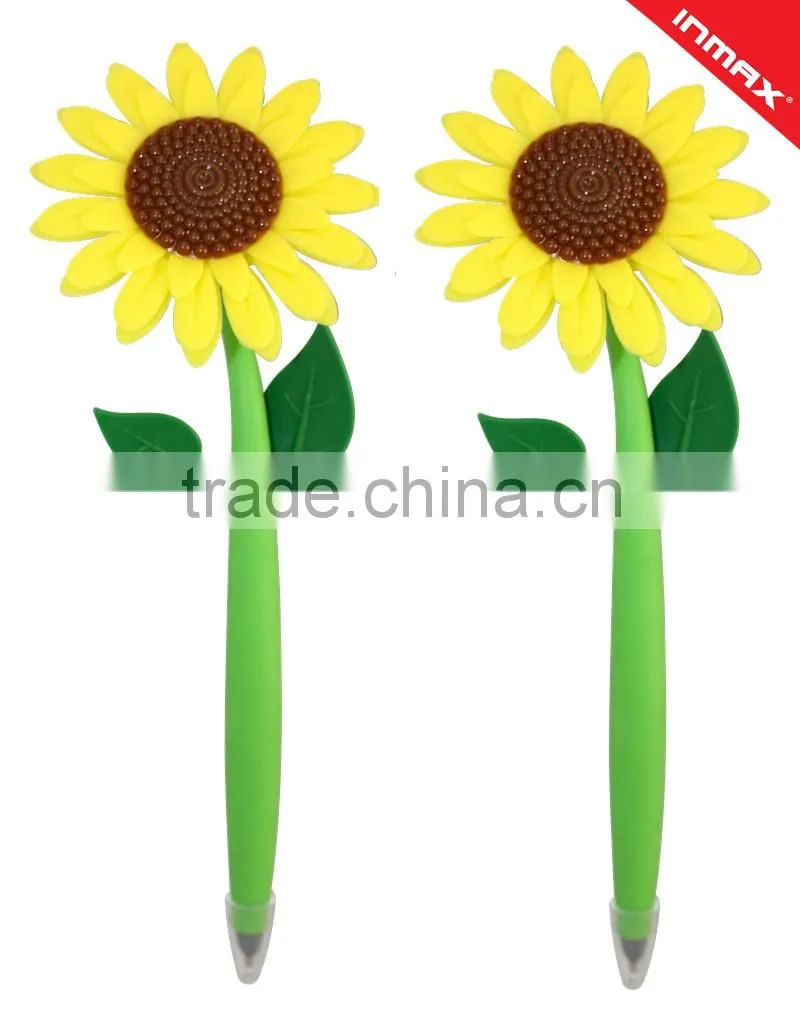 2016 Yes Novelty colorful flower pen/flower plastic ball point pen