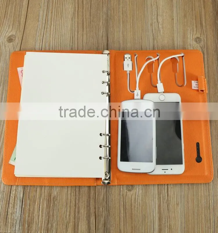 custom 6 ring PU faux custom notebook/leather note book