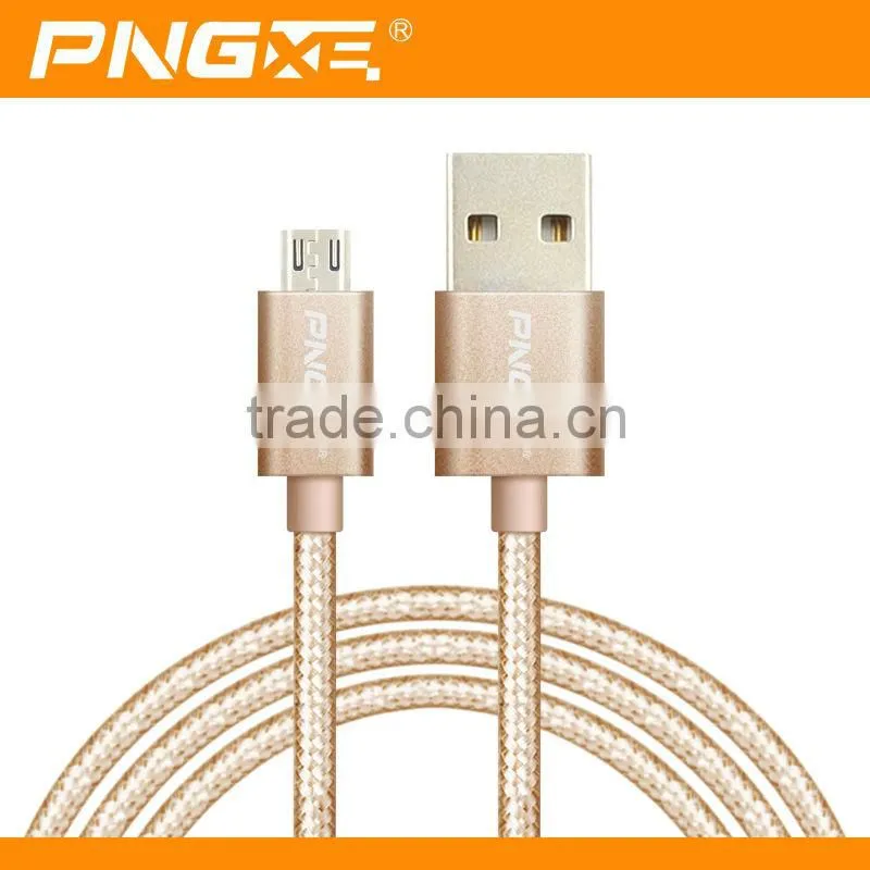 PNGXE High quality colorful micro braided usb cable fast charging data cable for iphone charger cable cable cable manufacturer