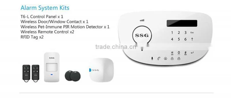 home automation wireless fire alarm system GSMhome security smoke sensor burglar alarm system