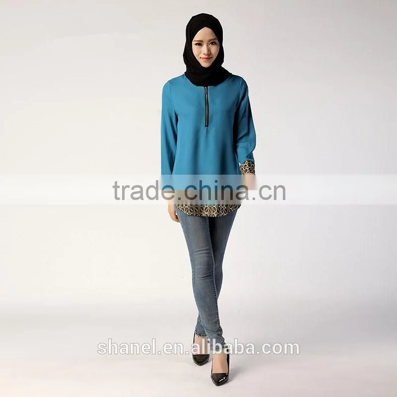 new muslim women loose blouse shirts