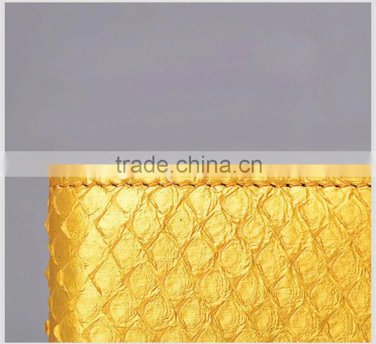 High Quality Handmade Lady Bifold Wallet Genuine Snake Skin Leather Wallet For Women