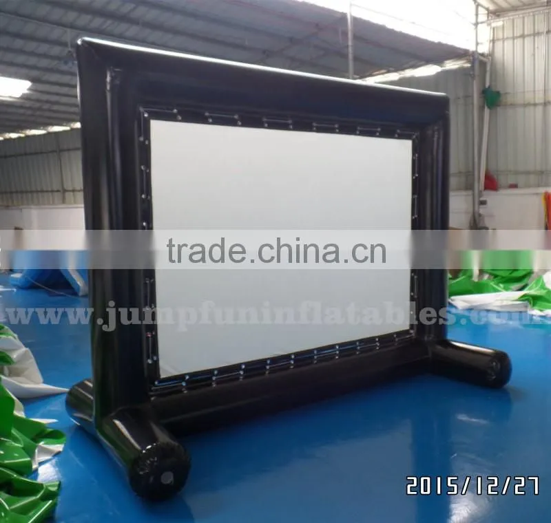 16ft inflatable screen cheap outdoor movie screen 18oz PVC screen for sale