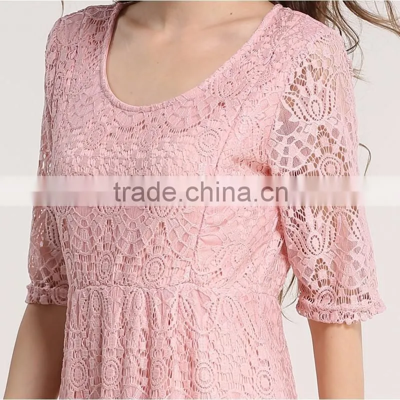 Elegant Lace breastfeeding party dress maternity clothes Fashionable