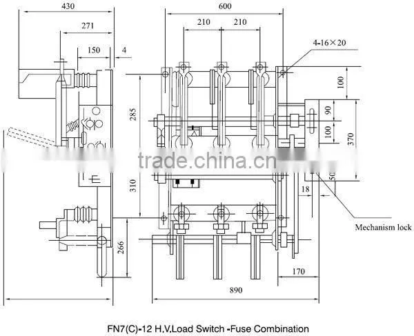 Kumanical 12KV Indoor High Voltage Load Break Switch FN7-12 Series