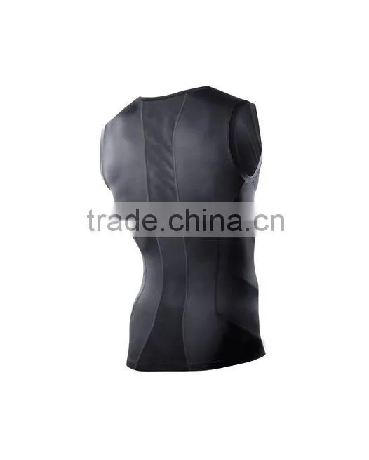 Custom Men's Breathable Sport Vest Sleeveless Compression Fitness Tank Top