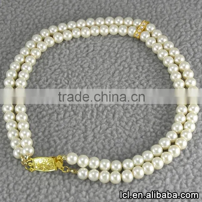 High quality multi strand pearls necklace design ideas, low price pearl necklace jewelry description