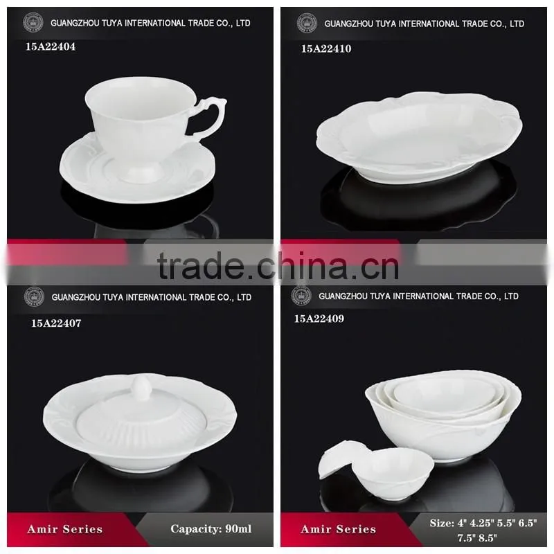Flower stripe decoration ceramic dinnerware