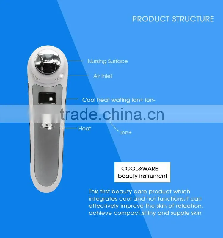 Skin rejuvenation Anti Aging Portable Ionic Beauty Instrument galvanic ionic facial care equipment