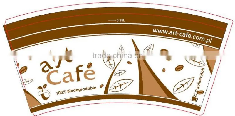 biodegradable pla coated paper for paper cup coffee paper