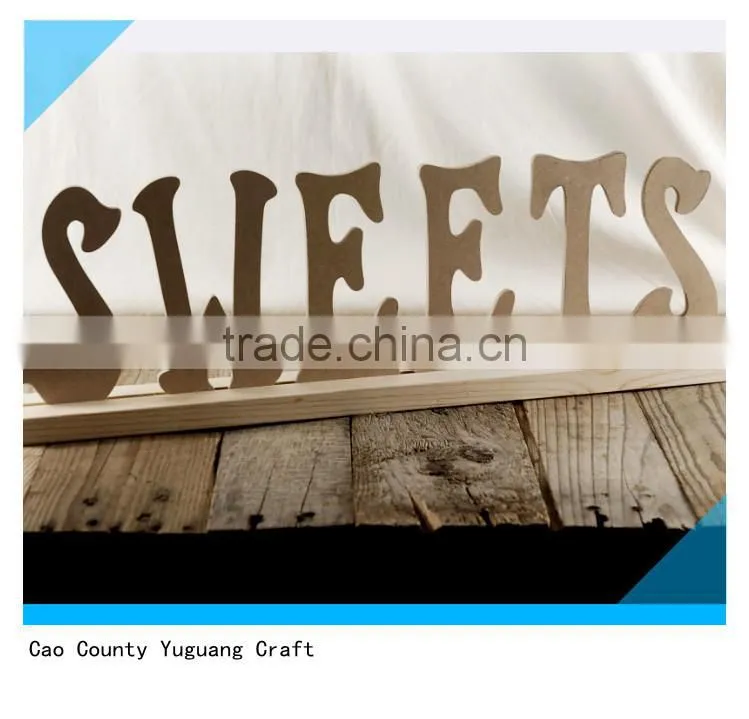 Wood Sign "SWEETS" letter