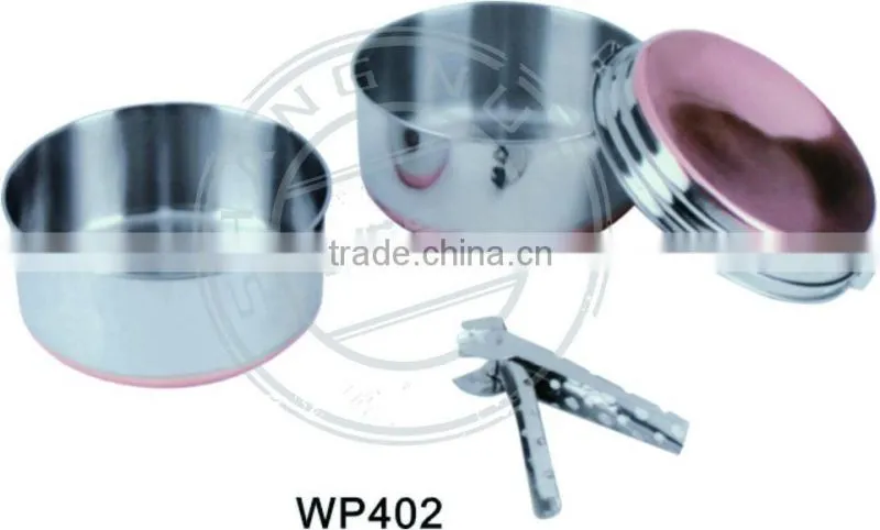 high grade nonstickcoating fry pan and nipper tea pot picnic sets