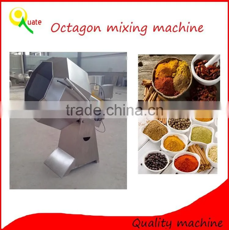Octagon round shape stainless steel seasoning mixing machine