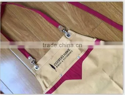 Heavy Duty Waxed Canvas Work Apron with Pockets