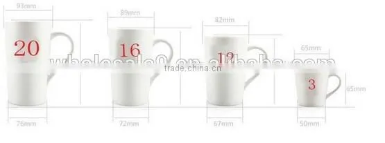New Promotional Fashion Figure Number Ceramic Mugs
