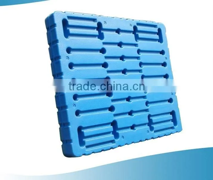 Customize OEM blow molding HDPE plastic single- deck pallets Huizhou factory