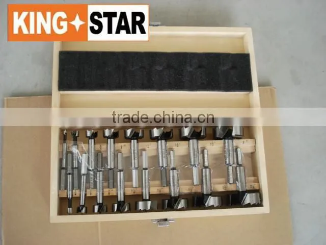 16 pc Forstner Bit Set Woodworking Wood Drill Bits Kit - 1/4" to 2 1/8"