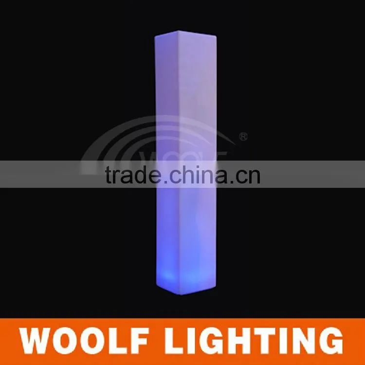 PE Plastic LED Inserted Rechargeable Light Up Pillar