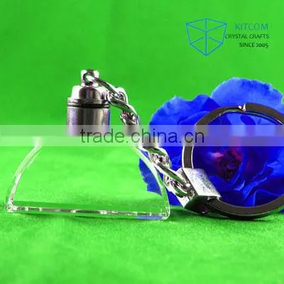 crystal keychain blank with led light