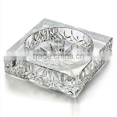 crystal etched square coaster