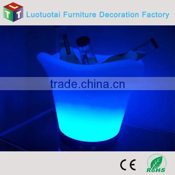 Color Changing Led Wine Bucket/ Rechargeable Led Ice Bucket/Led Lighted Ice Bucket