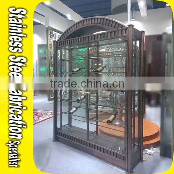 Custom Made Stainless Steel Wine Cabinet for Bar Restaurant