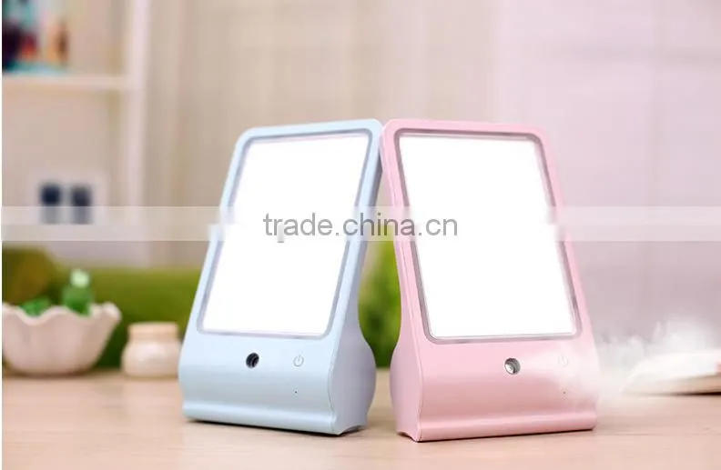 USB Desktop Makeup Mirror With LED Lamp/ Portable Mist Spray Apparatus