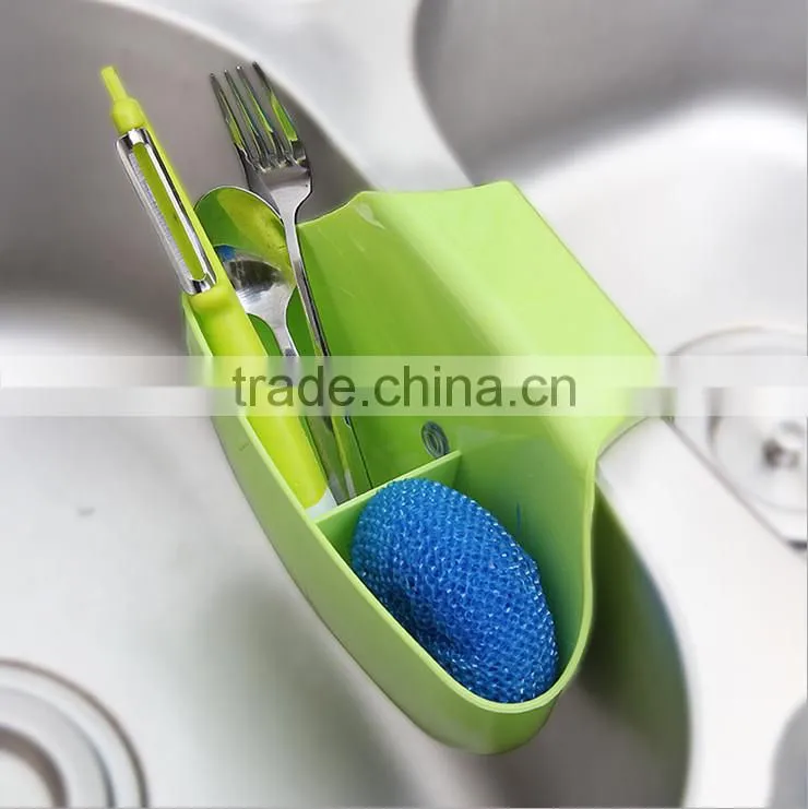 Plastic multicolor Creative small kitchen sink scouring pad shelves
