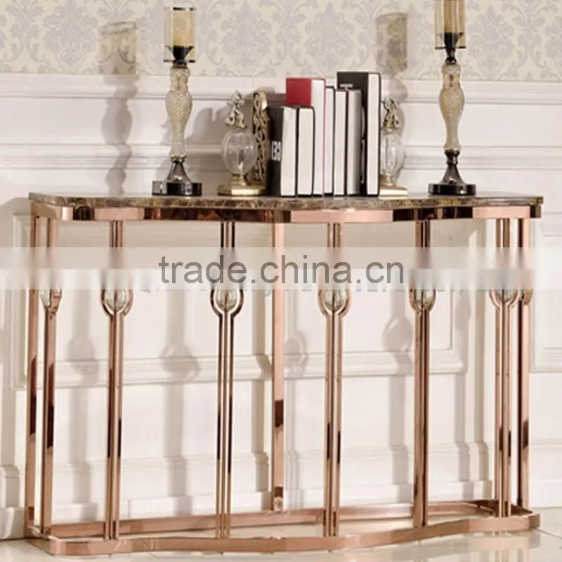 Marble Gold Console Table Stainless Steel Legs