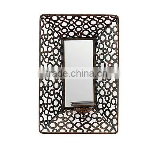 Metal Brown Square Iron Mirrors