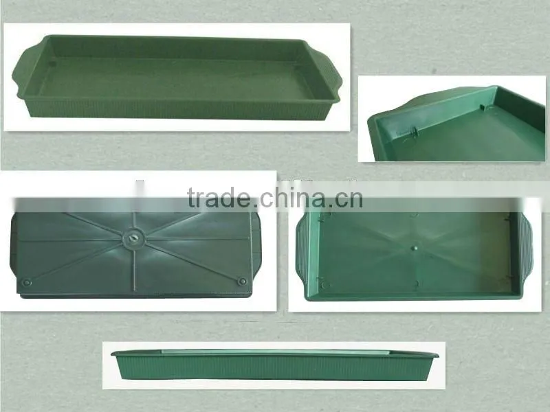 Green Plastic Tray Garden pot and planter