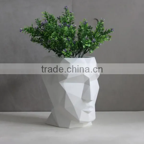 Head Vessel / Planter , Concrete succulent air planter