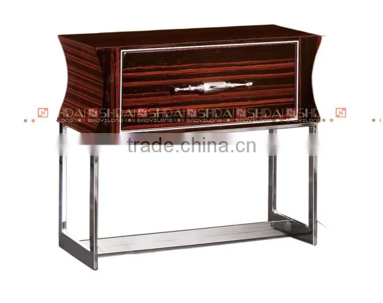 LV-TA809S ebony furnishings mdf side table with stainless steel frame