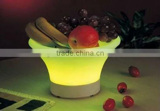 plastic bar led fruit plate/bowl/bucket