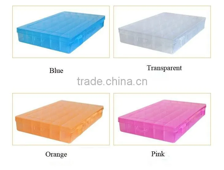 36 compartments Clear PP Plastic DIY Tool Organizer Storage Box with Adjustable Dividers