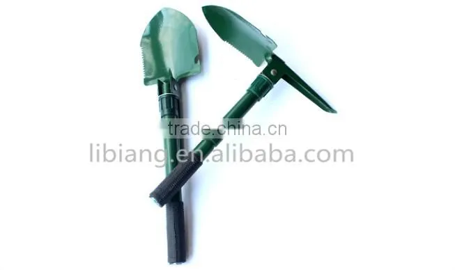Dual purpose spade shovel antiskid handle