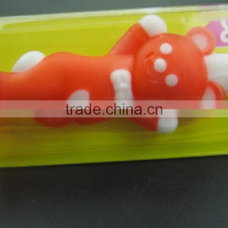 Child small head cheap nylon brisltles rubber pp handle toothbrush