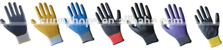 sunnyhope13gauge nylon nitrile work gloves for Warehouse