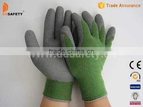DDSAFETY 10 Gauge Cotton Working Gloves With Gray Latex Coating