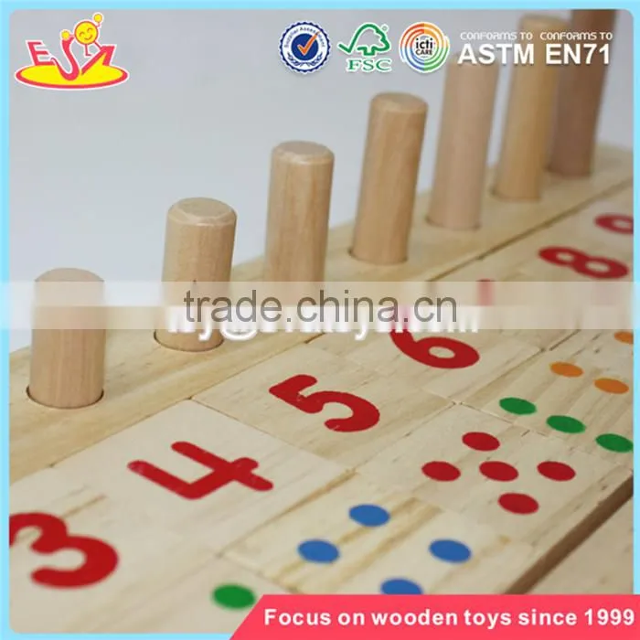 Wholesale hot math teaching aid wooden number learning toy preschool wooden number learning toy W12E002