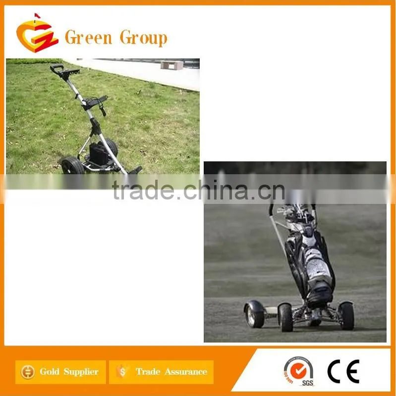 Push golf buddy with hot golf trolley wheel stainless steel for promotion