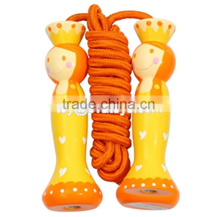 Wholesale multi-function children speed jump rope with wooden handle W01A120-S