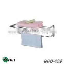 Stainless steel simple style towel rack, bathroom rotate towel hanger
