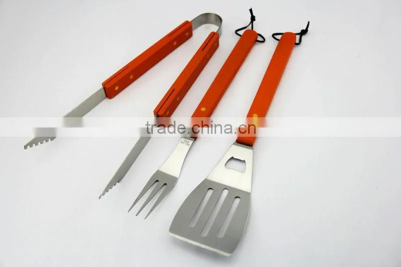 window grill design barbecue tools wood handle stainless bbq tool set