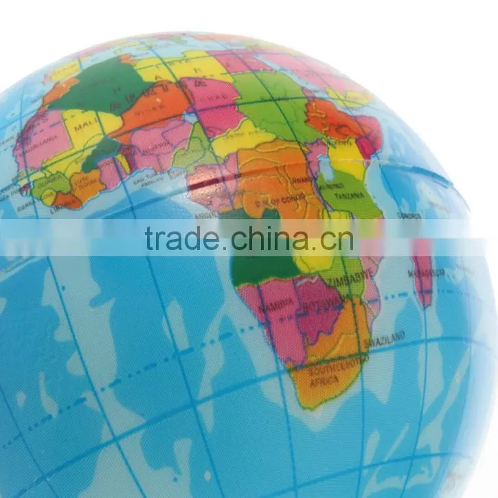 World Map Foam Earth Globe Stress Relief Human Bouncy Ball Inflatable Bouncy Ball Atlas Geography Toy Magic Ball Toy