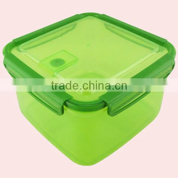 Silicone Edge Square Plastic Container With Lid