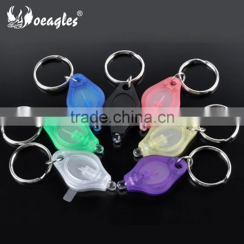 New Plastic LED Keychain White light Keychain LED Light Promotion Gift LED keyring with Insulation Layer China OEM Supplier